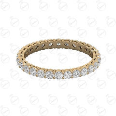 2.70 TCW Round Cut Eternity Moissanite Ring for Women