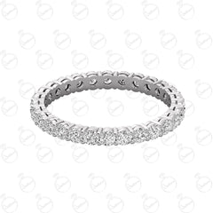 2.70 TCW Round Cut Eternity Moissanite Ring for Women