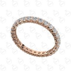 2.70 TCW Round Cut Eternity Moissanite Ring for Women