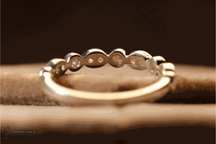 Women's Exclusive 0.42 TCW Moissanite round Brilliant Vintage Anniversary Band Jewelry Gift for Her Women's Moissanite Rings