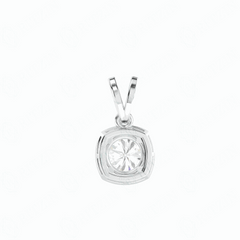 1.00 TCW Round Brilliant Cut Charm 10K Lab Grown Diamond Pendant for Women