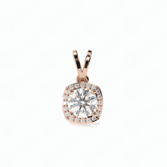 1.00 TCW Round Brilliant Cut Charm 10K Lab Grown Diamond Pendant for Women