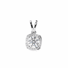 1.00 TCW Round Brilliant Cut Charm 10K Lab Grown Diamond Pendant for Women