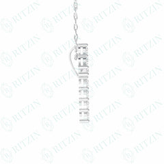 1.90 TCW Cross Round Brilliant Cut Cross 10K Lab Grown Diamond Pendant for Women